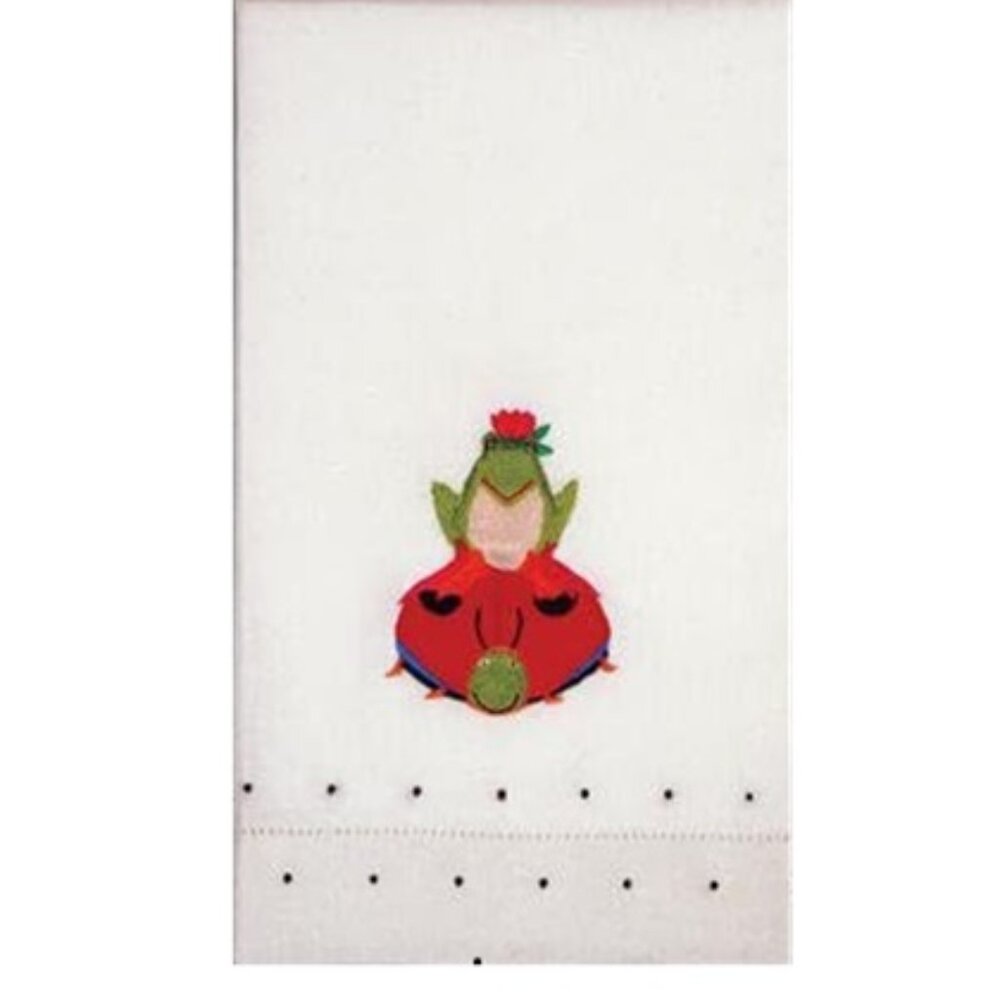 Patience Brewster Krinkles Frog on a Lady Bug Guest Towel